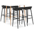 Swen Studio -  5 Piece Bar Set White and Black